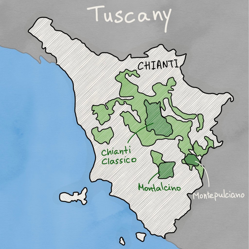 Tuscany, Montepulciano, Montalcino, Vino Nobile di Montepulciano