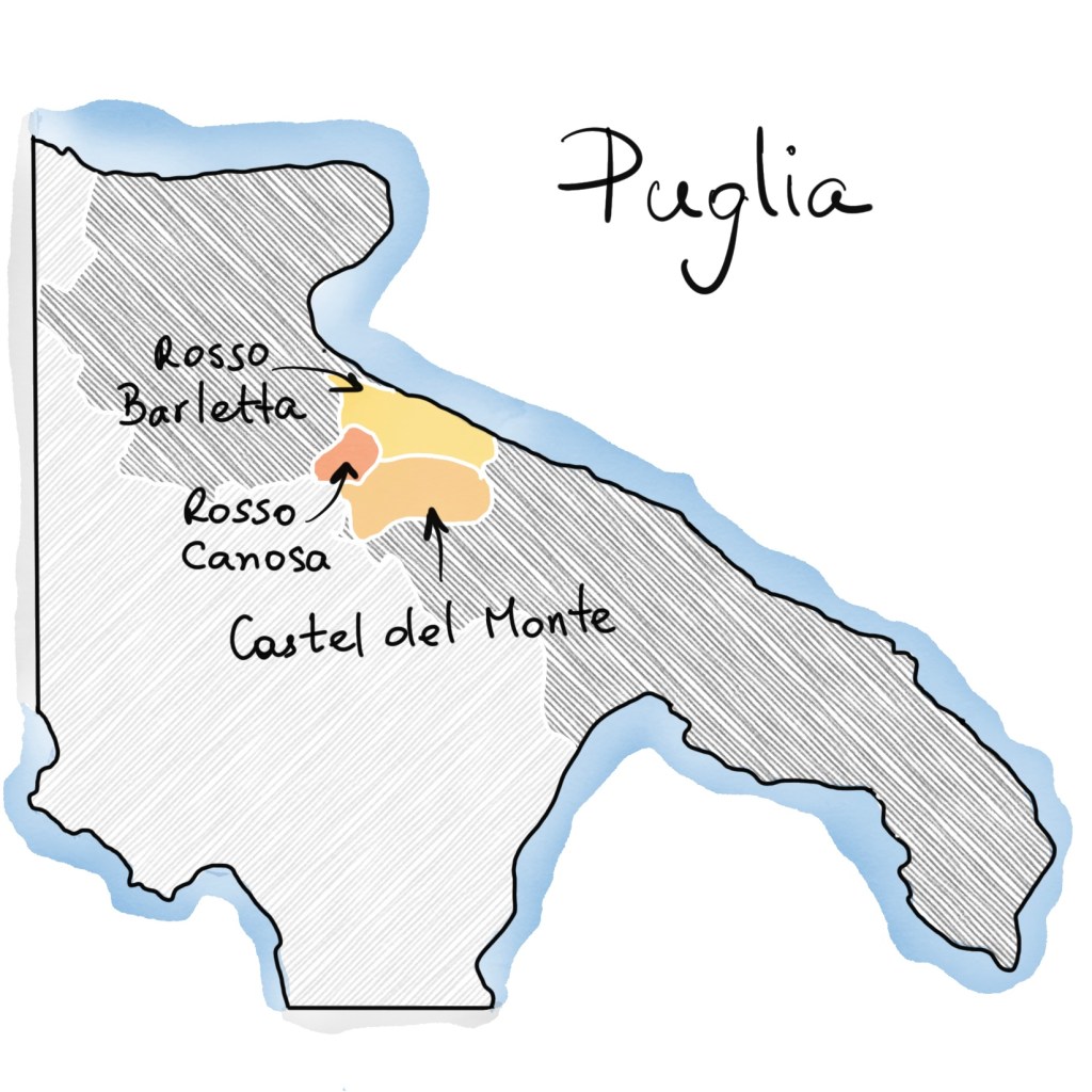 Nero di troia, puglia, rosso di puglia, rosso Barletta, Rosso Canosa, castellerete del monte