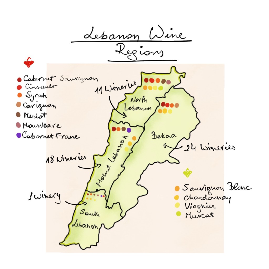 lebanon wines, lebanon wine regions, bekaa, mount lebanin